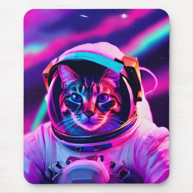 astronaut cat mouse pad (Front)