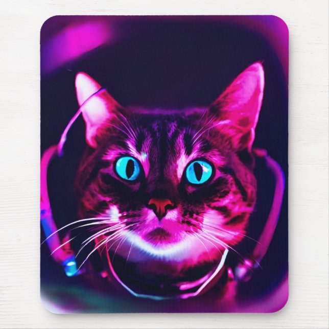 astronaut cat mouse pad (Front)