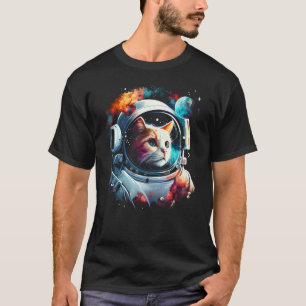 Astronaut Cat or Funny Space Cat on Galaxy Cat Lov T-Shirt