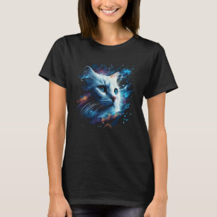 Astronaut Cat or  Space Cat on Galaxy Cat T-Shirt