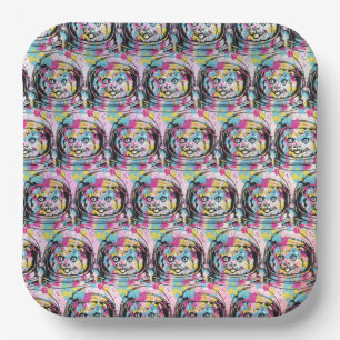 Astronaut Cat Paper Plate
