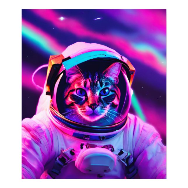 astronaut cat photo print (Front)