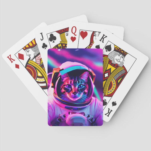 astronaut cat playing cards (Back)