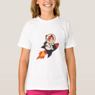 Astronaut Cat Riding Rocket – Cosmic Adventure Des T-Shirt