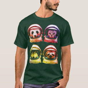 Astronaut cat sloth panda wolf space for men, wome T-Shirt