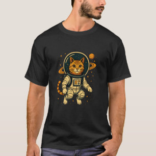 Astronaut Cat Space Adventure Funny Cosmic T-Shirt