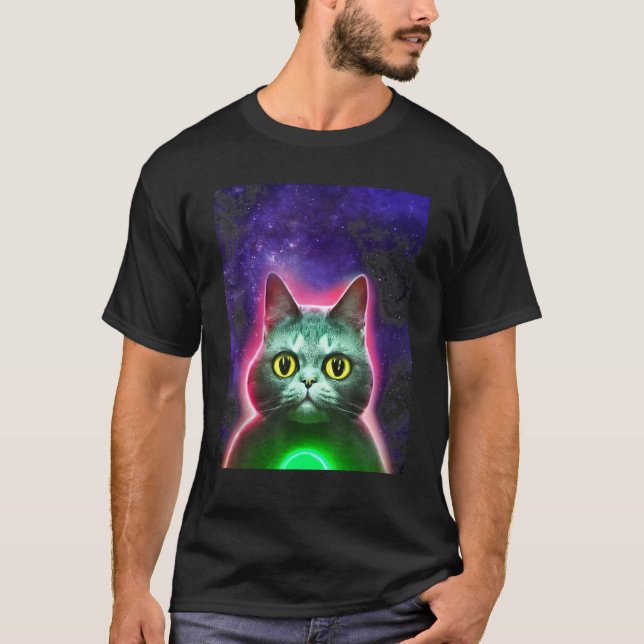 Astronaut cat Tee space cat Tee for men, women, ki (Front)