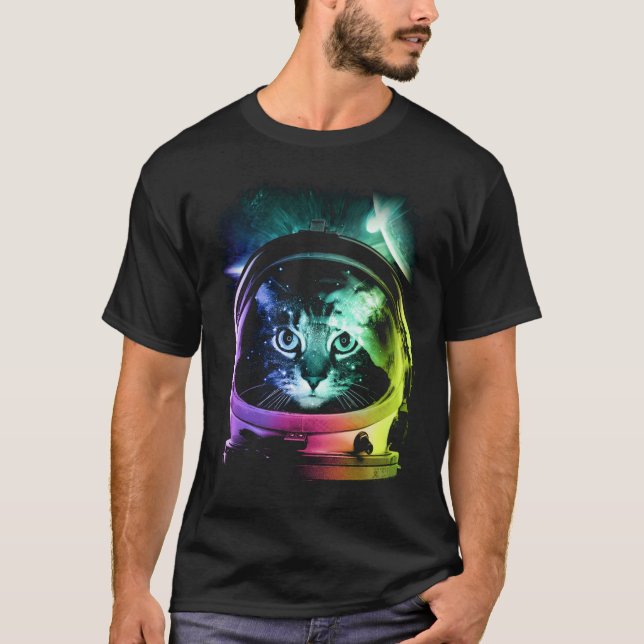 Astronaut Cat V.Ii T-Shirt (Front)