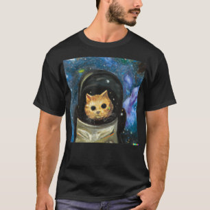 Astronaut Cat Vincent Van Gogh Starry Night Tee Fu