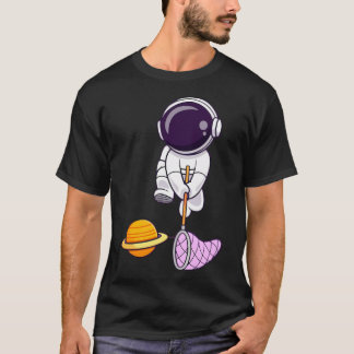 Astronaut Catching A Planet With A Fishing Net Car T-Shirt