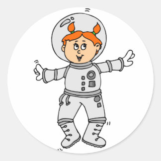 Astronaut Classic Round Sticker