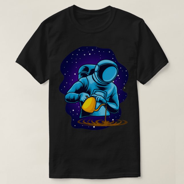 Astronaut Coffee Barista 3 T-Shirt (Design Front)