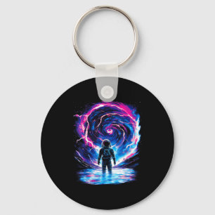 Astronaut Cosmic Outer Space Galaxy Science Keychain