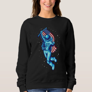 Astronaut Cosmonaut Space USA US Flag Rocket Shi Sweatshirt