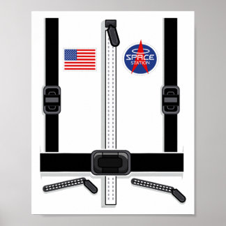 Astronaut Costume For Kids Men Women Space Suit  Poster