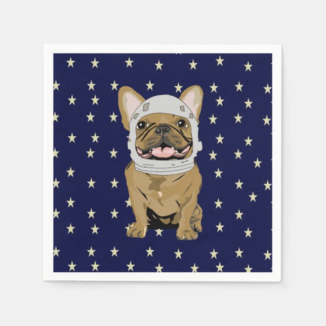 Astronaut cute dog napkin (Front)