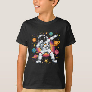 Astronaut Dabbing In Space Cosmic Galaxy Adventure T-Shirt