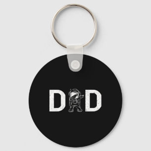 Astronaut Daddy Dad Outer Space Planet Fathers Day Keychain