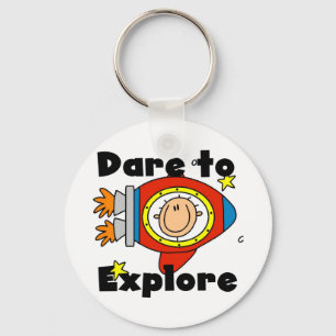 Astronaut Dare to Explore Tshirts and Gifts Keychain
