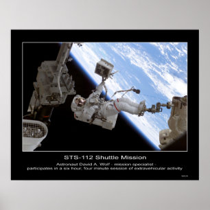 Astronaut David A. Wolf STS-112 Space Walk Poster