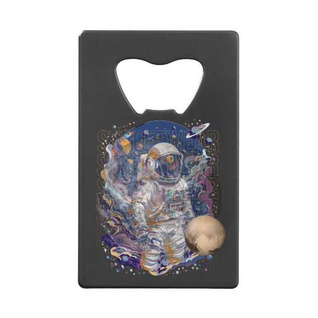 Astronaut design  credit card bottle opener (Front)