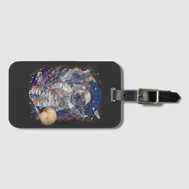 Astronaut design luggage tag (Front Horizontal)