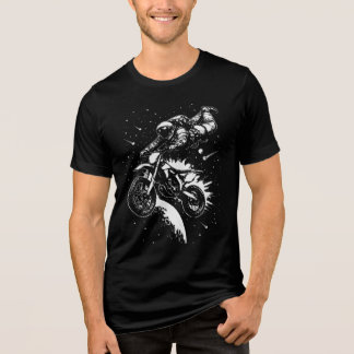 Astronaut Dirt Bike Rider  Tri-Blend Shirt