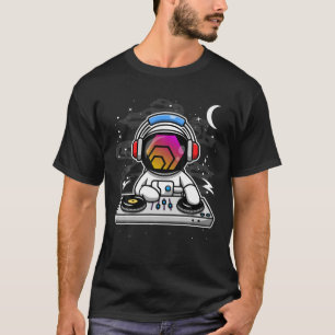 Astronaut DJ HEX Coin To The Moon Crypto Token Wal T-Shirt