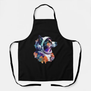 Astronaut Dog space Cute Dog Lover for Kids men an Apron