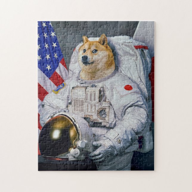 Astronaut Doge Jigsaw Puzzle (Vertical)