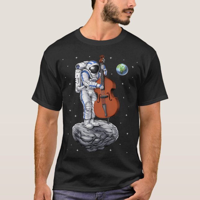 Astronaut Double Bass Player T-Shirt (Front)