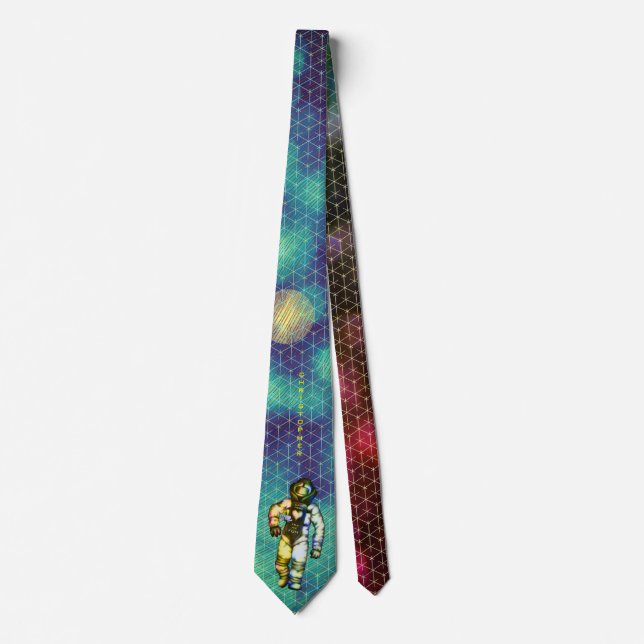 Astronaut Drawing Came here for The FUN Cool Space Tie (Front)