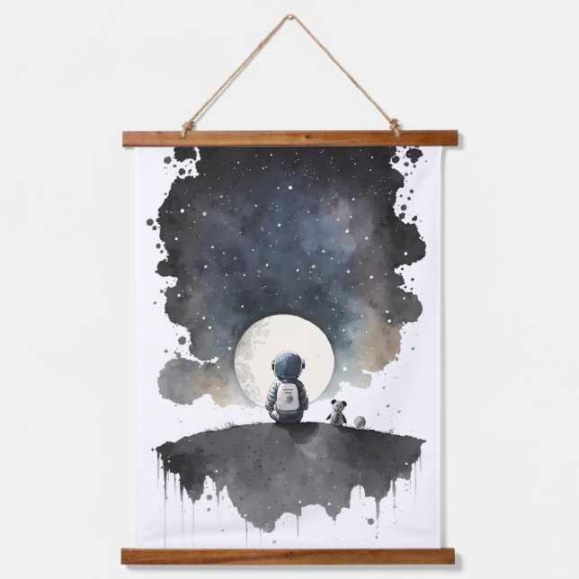 Astronaut Dreaming Hanging Tapestry (Front)