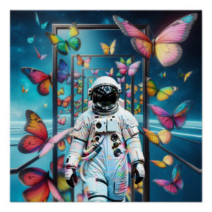 Astronaut Dreamscape Poster