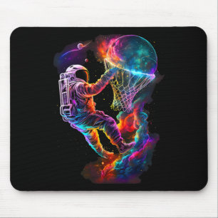 Astronaut Dunking A Sketll Player Outer Space Cosm Mouse Pad