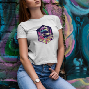 Astronaut Eating Doughnut And Pizza T-Shirt