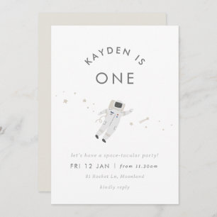 Astronaut Enfants Espace Anniversaire Invitation