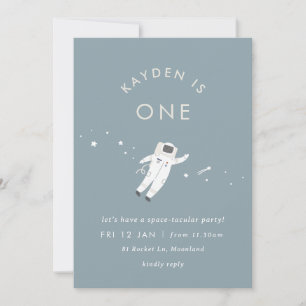 Astronaut Enfants Espace Anniversaire Invitation