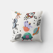 "Astronaut et Coussin télescope de rêve cosmique"