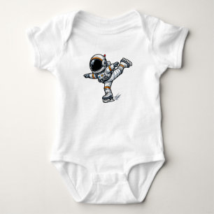 Astronaut Figure Skating Baby Bodysuit
