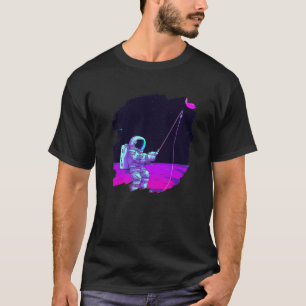 Astronaut Fishing Boat Space Ocean Lake Cool Fish T-Shirt