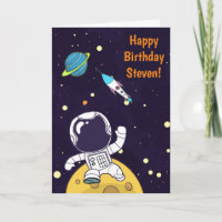 Astronaut Floating in Outer Space Birthday