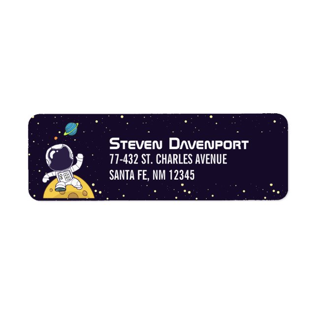 Astronaut Floating in Outer Space Illustration (Front)