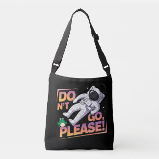 Astronaut Floating in Space Cosmic Adventure Crossbody Bag
