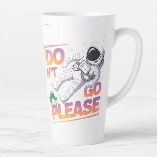 Astronaut Floating in Space Cosmic AdventureDesign Latte Mug