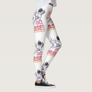 Astronaut Floating in Space Cosmic AdventureDesign Leggings