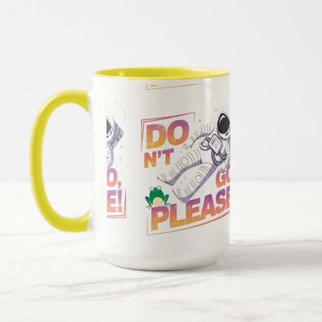 Astronaut Floating in Space Cosmic AdventureDesign Mug (Left)