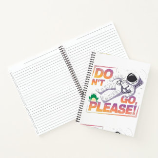 Astronaut Floating in Space Cosmic AdventureDesign Notebook