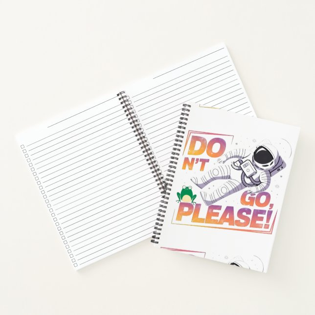 Astronaut Floating in Space Cosmic AdventureDesign Notebook (Inside)