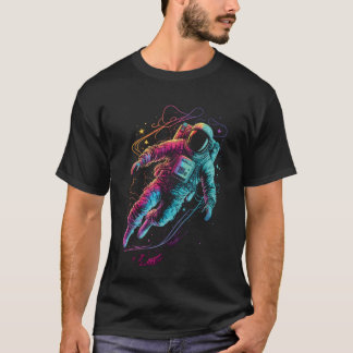 Astronaut Floating in Space for Men and Teens Cool T-Shirt
